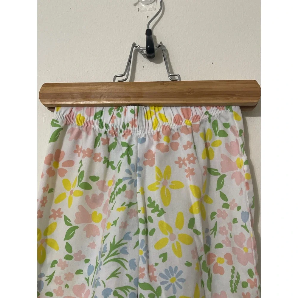 Floral Boho CottageCore Casual Girls Pajamas Sleepwear Short Sleeve Pants Size 4